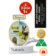 Naturix Eşek Sütü Süngerli Sabun 150 gr | Doğal Kurutucu ve Cilt Pürüzsüzleştirici Sabun