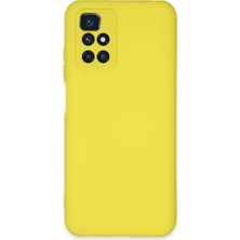 Newface Xiaomi Redmi 10 2022 Kılıf Nano Içi Kadife Silikon - Sarı