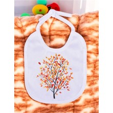 Lili Hediyelik Ağaç Baskılı 2 Adet Bebek Mama Önlüğü