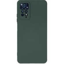 Newface Xiaomi Redmi Note 11 Pro Kılıf Nano Içi Kadife Silikon - Koyu Yeşil