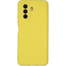 Newface Huawei Nova Y70 Kılıf Nano Içi Kadife Silikon - Sarı