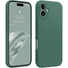 Newface Apple iPhone 16 Kılıf First Silikon - Koyu Yeşil