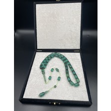 Onurlu Tesbihane Usta Mehmet Toprak Imzalı Kuru Torna Ateş Kehribar Tespih – 11X8 mm