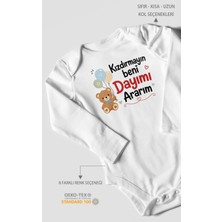 Morivo Kids Kızdırmayın Beni Dayımı Ararım Uzun Kollu Çıtçıtlı Bebek Body %100 Pamuk