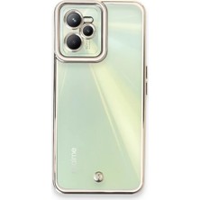 Newface Realme C35 Kılıf Liva Lens Silikon - Beyaz