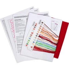 Fantastik Store Kanaviçe "ren Geyiği ve Kirpi" Kişiselleştirilmiş Çorap Seti, Beyaz 14 Adet Aida, 40 cm