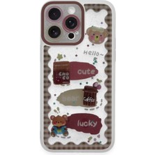 Newface Apple iPhone 14 Pro Kılıf Sweet Desenli Silikon Kapak - Şeffaf
