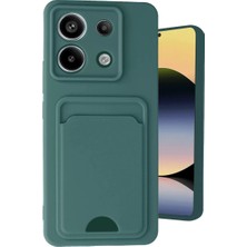Newface Xiaomi Redmi Note 13 Pro 5g Kılıf Kelvin Kartvizitli Silikon - Koyu Yeşil