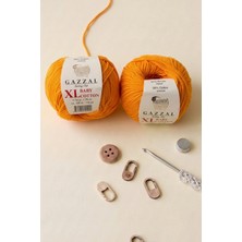 Hobi Dünyası Evim 2 Adet Gazzal Baby Cotton Yazlık Projeler Için Hafif ve Konforlu Pamuk Iplik Amigurumi Bandana Ipi Bere Punch Panç Nakış Ipi- Renk: 3416XL