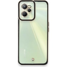 Newface Realme C35 Kılıf Liva Lens Silikon - Siyah
