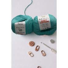 Hobi Dünyası Evim 2 Adet Gazzal Baby Cotton Yazlık Projeler Için Hafif ve Konforlu Pamuk Iplik Amigurumi Bandana Ipi Bere Punch Panç Nakış Ipi- Renk: 3452