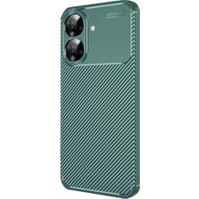 Newface Realme Note 60 Kılıf Auto Focus Karbon Kapak - Koyu Yeşil