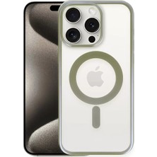 Newface Apple iPhone 15 Pro Kılıf Erozi Magsafe Kapak - Gri
