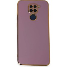 Newface Xiaomi Redmi Note 9 Kılıf Volet Silikon - Mor