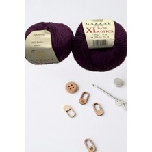 Hobi Dünyası Evim 2 Adet Gazzal Baby Cotton Yazlık Projeler Için Hafif ve Konforlu Pamuk Iplik Amigurumi Bandana Ipi Bere Punch Panç Nakış Ipi- Renk: 3441XL