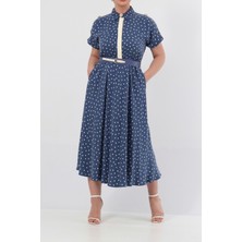 Garnili Puan Tencel Elbise EL-4257-B