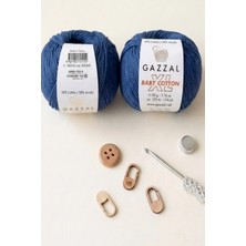 Hobi Dünyası Evim 2 Adet Baby Cotton Yazlık Projeler Için Hafif ve Konforlu Pamuk Iplik Amigurumi Bandana Ipi Bere Punch Panç Nakış Ipi- Renk: 3431XL