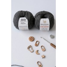 Hobi Dünyası Evim 2 Adet Gazzal Baby Cotton Yazlık Projeler Için Hafif ve Konforlu Pamuk Iplik Amigurumi Bandana Ipi Bere Punch Panç Nakış Ipi- Renk: 3450XL