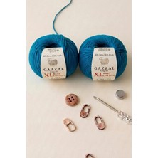 Hobi Dünyası Evim 2 Adet Gazzal Baby Cotton Yazlık Projeler Için Hafif ve Konforlu Pamuk Iplik Amigurumi Bandana Ipi Bere Punch Panç Nakış Ipi- Renk: 3428XL