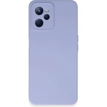 Newface Realme C35 Kılıf Nano Içi Kadife Silikon - Lila
