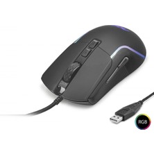Marsilyan Gaming Mouse Optik 1200–2400 Dpi USB Rgb - Siyah GM170B/LA
