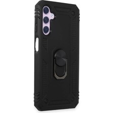 Newface Samsung Galaxy A14 4g Kılıf Sofya Yüzüklü Silikon Kapak - Siyah