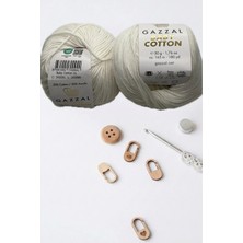 Hobi Dünyası Evim 2 Adet Gazzal Baby Cotton Yazlık Projeler Için Hafif ve Konforlu Pamuk Iplik Amigurumi Bandana Ipi Bere Punch Panç Nakış Ipi- Renk: 3410XL