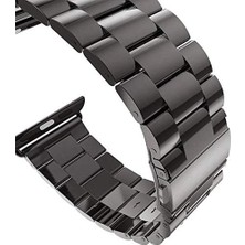 Fantastik Store Apple Watch Ultra Için Kordon Metal Stainless Steel Siyah