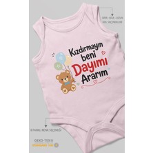 Morivo Kids Kızdırmayın Beni Dayımı Ararım Sıfır Kollu Bebek Zıbını %100 Pamuk