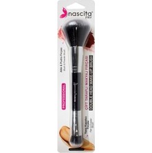 Fantastik Store Professional Çift Taraflı Makyaj Fırçası (Allık-Pudra & Kapatıcı) - 492