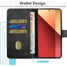 Fantastik Store - Xiaomi Redmi Note 15 Pro Plus ile Uyumlu Pro+ Kılıf 360 Tam Kaplar Deri Dokulu Kapaklı Cüzdan Standlı Kartvizitli - Siyah