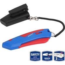 Fantastik Store WP213010 Kemer Askı Kancalı Otomatik Geri Çekilebilir Mandallı Rötuş Maket Bıçağı + 3 Adet Yedek Bıçak