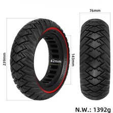Xuan 10X3 255X80 (80/65-6) Kırmızı Şeritli Içten Petekli Dolgu Lastik
