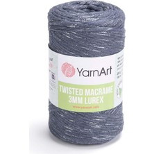 Fantastik Store El Örgü Ipi Twısted Macrame 3mm Lurex, 761, 4X250 gr