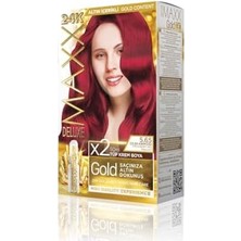 Fantastik Store Serisi 24K Altın Parçacıklı Serum ile 1 Kutu 2 x 50 ml ve Geliştiriciler Saç Boyası (Çilek Kırmızısı 5.65)