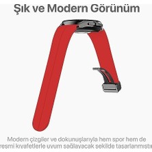 Fantastik Store Galaxy Watch Için 7/6/5/4/fe Serisi (40MM/44MM) Watch 6/4 Classic (43MM/42MM) Watch 5 Pro 45MM Için Katlanabilir Manyetik Tokalı 20MM Kavisli Spor Silikon Kordon (Lacivert)