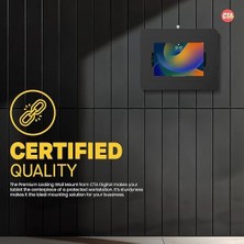 Fantastik Store Cta Digital Kilitli iPad Duvar Montajı, iPad Pro 32.8 cm Için, Anahtar Kilidi, Siyah (Pad-Plwb)