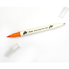 Fantastik Store Pentel Brush Sing Pen Twin Çift Taraflı Fırça Uçlu Kalem Gümüş Gri