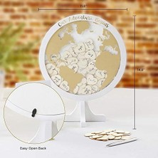 Fantastik Store Kate Aspen Düğün Konuk Defteri Alternatifi - Maceramız Küre Çerçeve Hatıra Başlıyor (22101NA), Siyah