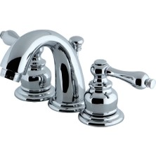 Fantastik Store Brass KB911AL Victoria Mini Pirinç Pop-Up ile Yaygın Lavabo Bataryası, Parlak Krom, 10,5 cm Ayarlanabilir Merkez