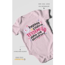 Morivo Kids Teyzeye Özel Kısa Kollu Bebek Body %100 Pamuk