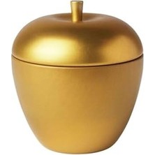 Fantastik Store Vınterfınt Metal Kutuda Kokulu Mum, Altın Rengi, Vanilya Tarçın Tatlı Elma, 9 cm