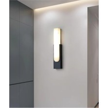 Fantastik Store Dekoratif LED Aplik, Çift Yönlü, 10W, 3200K Gün Işığı, Siyah, Çift Yönlü Işık LED Duvar Aydınlatma Cata Hawai Iç ve Dış Mekan