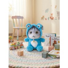Znb Toys Peluş Şapkalı Kedi 30 Cm-Mavi