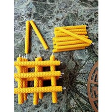 Fantastik Store (8 Adet) 14CM Dilek Mumu Doğal Petek Balmumu Mum Beeswax Candle Bal Mumu Mum