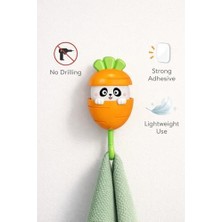 Fantastik Store Çocuk Odası Yapışkanlı Duvar Askısı Havuç Tasarımlı Havlu Ceket Çanta Asma Kancası Delmeden Montaj Güçlü Yapıştırıcı Hafif Eşyalar Için Dekoratif Askılık
