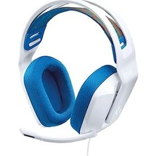 Fantastik Store G G335 Kablolu Kulak Üstü Oyuncu Kulaklığı, 3.5 mm Ses Jakı, Mikrofonlu, Hafızalı Köpük Kulak Yastıkları, Ayarlanabilir Askılı Kafa Bandı, 240 Gr, Beyaz