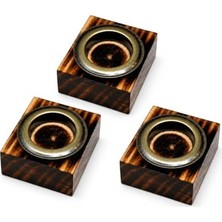 Fantastik Store Bfastore El Yapımı Ahşap Tealight Mumluk Seti, Ileri Dönüşüm Ahşap, Metal Hazneli, Rustik Dekoratif Tasarım, Masa ve Salon Dekoru, Şık Hediye Seçeneği (3'lü Set)