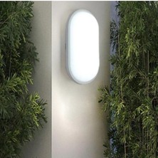 Fantastik Store Banyo Tavan Lambası  20W Oval Balkon Tavan Lambası 6400K Beyaz LED Işık Teras Duvar Lambası (Beyaz)