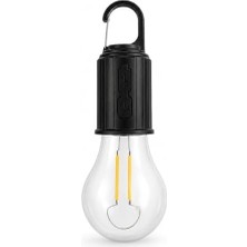 Fantastik Store Şarjlı Kamp Ampulü USB Type-C Girişli Asılabilir LED Ampul 3 Modlu Işık Gün Işığı Kamp Lambası Taşınabilir Acil Durum Işığı Kancalı Ampul Outdoor Kamp Aydınlatma